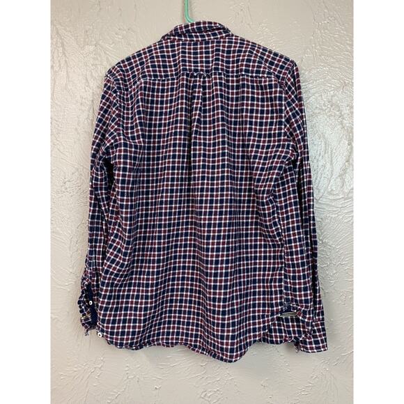 Denim & Flower Mens Checkered Plaid Button Down Flannel Casual Shirt Size Medium - Picture 3 of 3